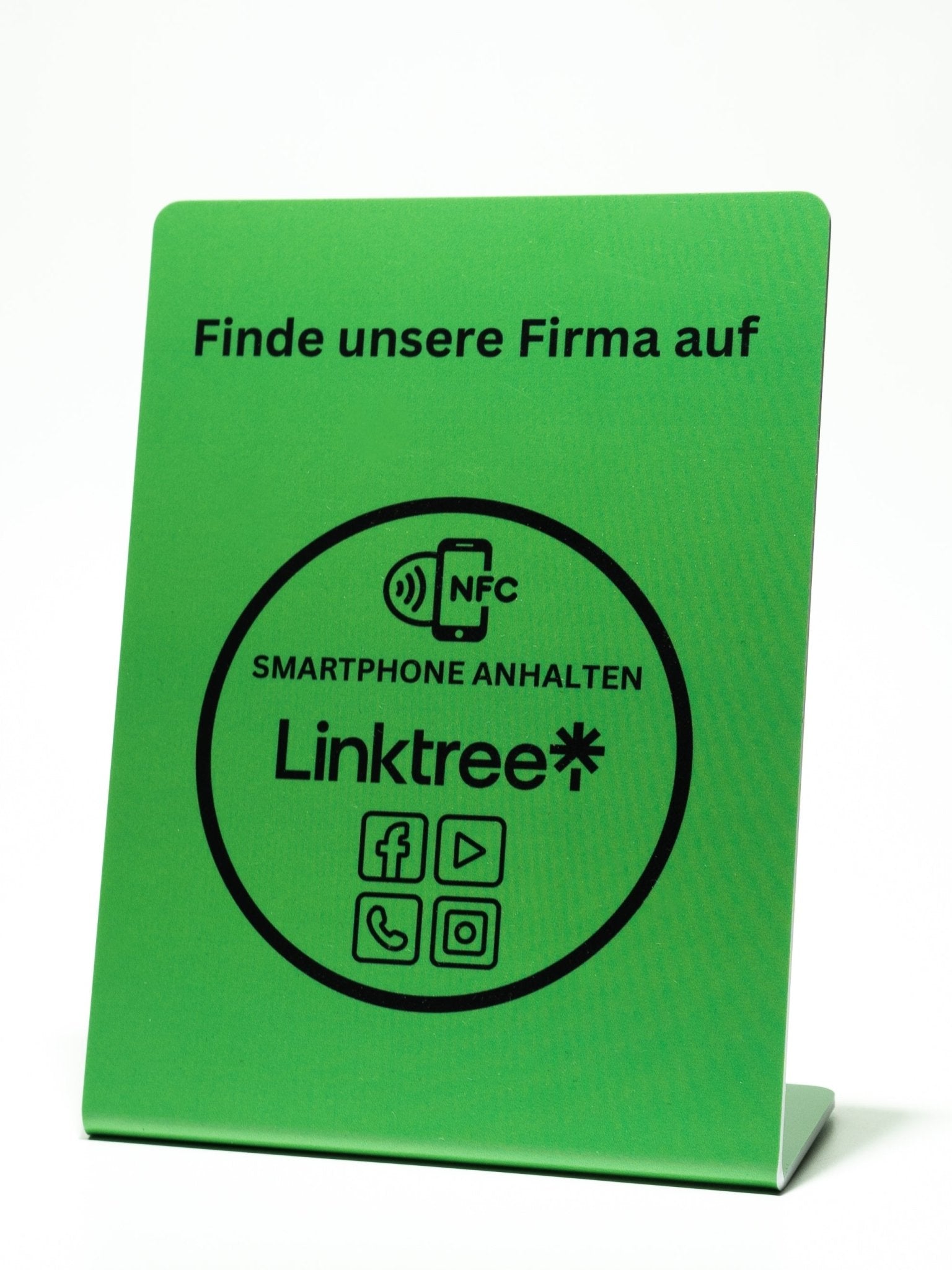 NFC - Aufsteller für mehr Social - Media Reichweite durch Linktree - Custom Ratings